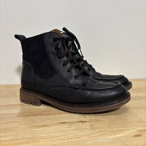 Sofft Ankle‎ Boots Steampunk Black Leather Gothic Zip Up Womens Sz 9.5 / 41